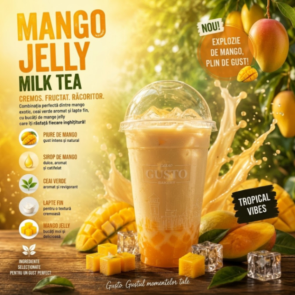Mango Jelly Milk Tea