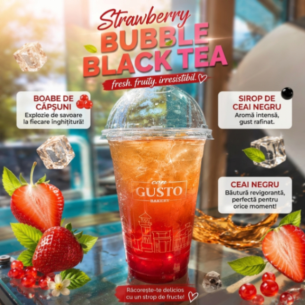Strawberry Bubble Black Tea